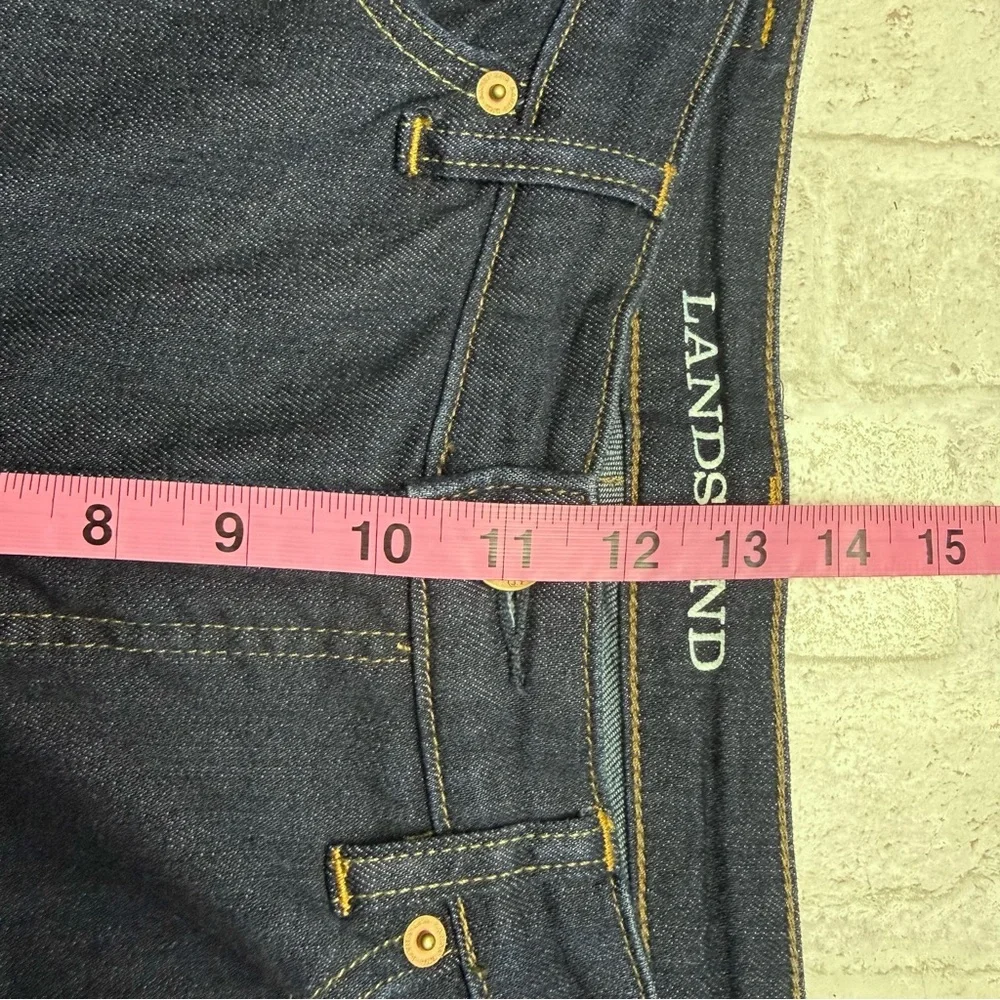 Lands' End Jeans 8 Blue Dark Wash Straight Leg Fit 2 Stretch Denim NEW NWOT😍 - Picture 12 of 13